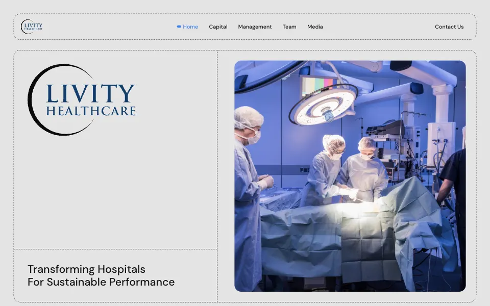 livity: первый экран сайта